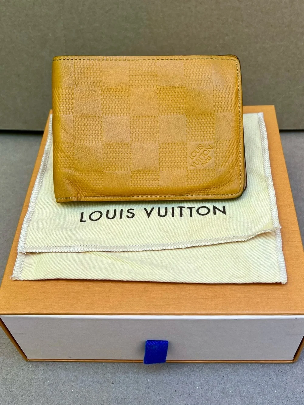 Louis Vuitton Yellow Damier Bifold Wallet